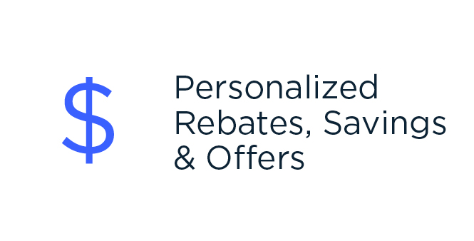 Personalized Rebates Savings and Offers