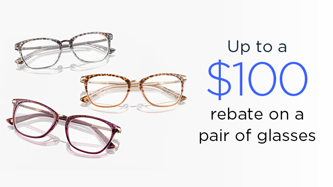 $100 rebate on glasses
